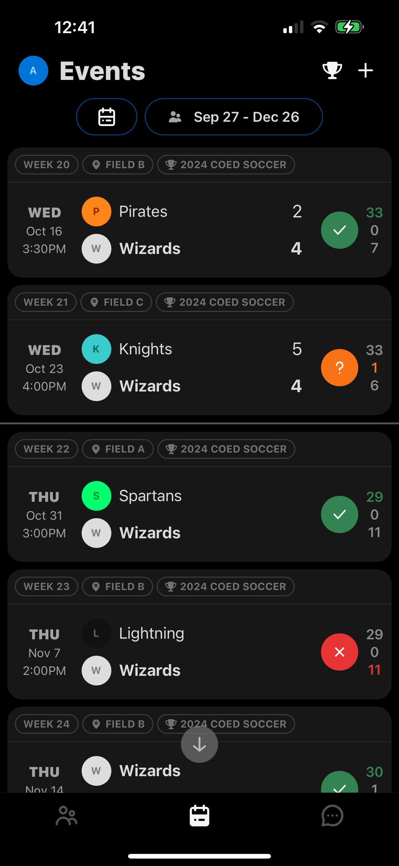 Schedule and RSVPs